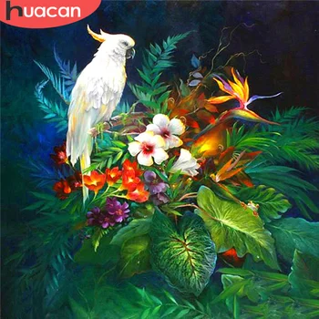 HUACAN 5D DIY Complet Piața Diamant Pictura Papagal Mozaic de Diamante Broderie Cusatura Cruce Animal Acasă Decorare Cadou de Anul Nou
