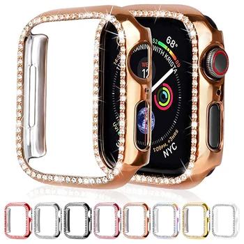 Diamant Bara de protecție Caz de Protecție pentru Apple Watch Acoperi Seria 6 SE 54321 38MM 42MM Pentru Iwatch 40mm 44mm ceasul brățară accesorii
