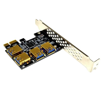 5pcs Coloană USB 3.0 PCI-E Express 1x la 16x Riser Card Adaptor PCIE de la 1 la 4 Slot PCIe Port Card de Multiplicare pentru BTC Miner Minier