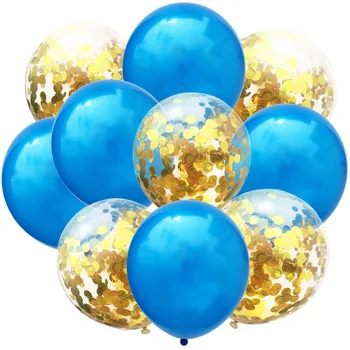 10buc Amestecat Confetti, Baloane Nunta Decor Baloane Latex Roz Albastru Copil de Dus Fericit la Petrecerea de Ziua Balon Accesoriu