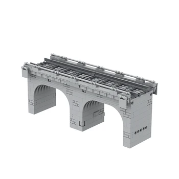Tren Piesa Arc de Pod Viaduct Estacadă de Trafic Rutier Street View Model Blocuri DIY Jucărie de Învățământ Asamblarea Cărămizi Copil Cadou