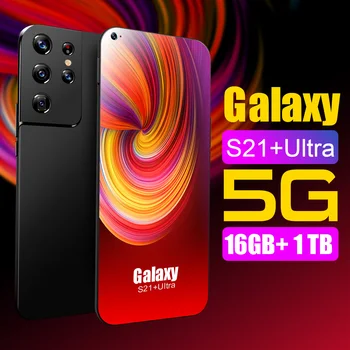 7.3 Inch Galaxy S21 Ultra Global 5G Lte Smartphone Android de 10 16GB Ram 1 TB Rom Telefon 6800 mAh Dual Sim 24MP+48MP 10 Core