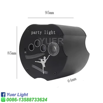 LED-uri RGB 3X1W Fascicul de Lumină 64 de Modele Laser cu Lumină de Control de la Distanță Pentru Disco Scenă DJ Lumina Club-Bar Party Club de Noapte Lampa Stroboscop