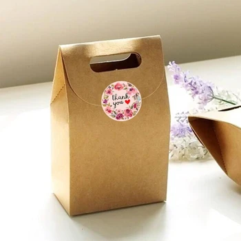 500pcs Multumesc Autocolante Flori Sigiliu Etichete Handmade Autocolant Adeziv pentru Bomboane Cutie de Cadou Punga de Ambalare