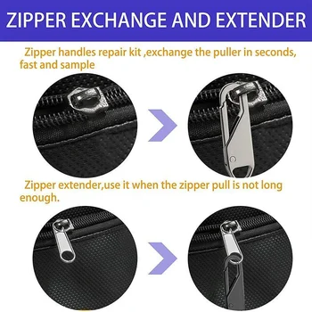 8PCS Aliaj Universal Fermoar pentru Îmbrăcăminte Zip de Reparare Detașabil cu Fermoar Slider DIY Cusut Reparatii Instant Pentru Pungi cu Fermoar