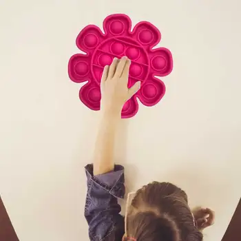 Copii de Relief de Stres Jucărie Floral în Formă de Silicon Push Pop Pop Bule Frământa Senzoriale Jucărie de Relief de Stres Nevoi Speciale grațios