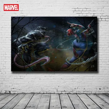 Marvel Avengers Movie Poster Și Imprimare Spidey Vs Venom Super-Erou Panza Pictura Arta De Perete Living, Dormitor Decor Acasă Cuadros