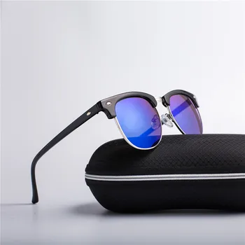Jumătate de Metal Moda ochelari de Soare Barbati/Femei de Brand Designer Retro Nit Lentile de Înaltă Calitate Clasic de Ochelari de Soare de sex Feminin Oculos UV400