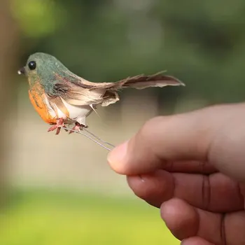 1 PC-ul de Emulare Spuma Pene Artificiale Păsări Viu Sparrow Gradina de Decorare Pom de Crăciun Robin Acasă în aer liber Curte Ornamente