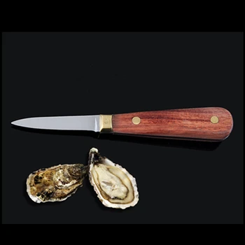 1 buc Oyster Cuțit de Bucătărie Fructe de mare Instrument din lemn de Trandafir Mâner din Oțel Inoxidabil Prime Shell Cuțit Crustacee Deschizator Instrument de Ceai Cuțit