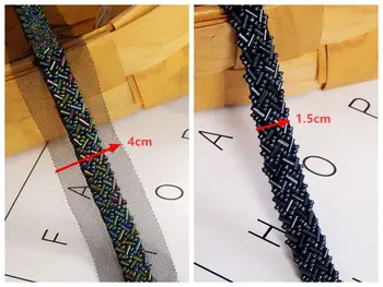 1metershigh calitate Margele Dantelă Panglică Lățime de Bandă de 1,5-4 cm Tesatura Tapiterie DIY Guler Brodat Decor Dantela Cablu Net Pentru Cusut