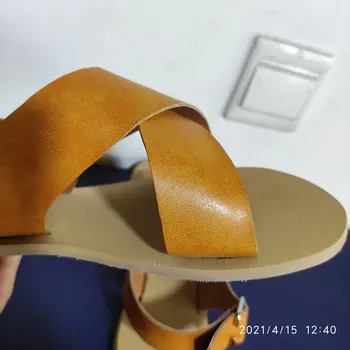 Plus Dimensiune 34-43 Noi 2021 Moda Vintage Femei Sandale Pantofi De Vara Flip Flops Doamnelor Sandale Plate De Sex Feminin