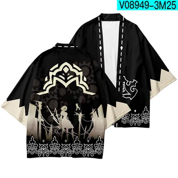 Joc NieR:Automata Costum YoRHa Nr. 2 Tip B Kimono Sifon Haina T-Shirt Cosplay Mantie Pentru Unisex Costum De Moda