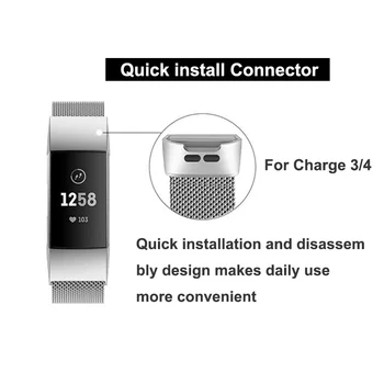 Curea pentru Fitbit Charge 3 4 SE Formatie Pentru Fitbit Charge 2 Trupa Brățară Milanese Metal Pentru Smart Încheietura Wacthband Accesorii Ceas