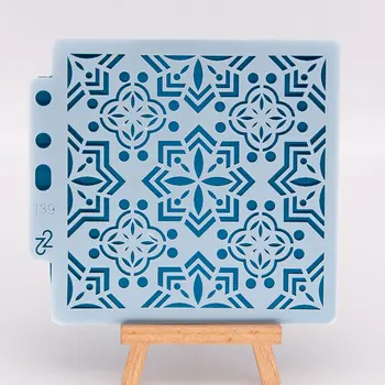 14*13cm Rama Ferestrei Geometrie DIY Stratificare Sabloane Pictura pe Perete Album de Colorat Relief Album Decorative Șablon