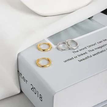 QMCOCO Argint 925 Stil coreean Temperament Elegant Rotund în Formă de Cercei Pentru Femei Plivitul Rafinat Bijuterii Cadouri