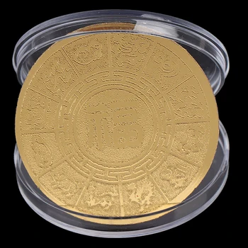 Norocul Cadou Lucky Decor Mouse Rat Monedă Comemorativă Cadou De Anul Nou An De Sobolan De Colectare Monede Placate Cu Aur