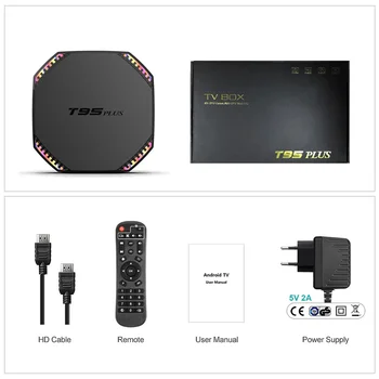 T95 Plus TV Box Android 11 8GB RAM 64GB ROM Rockchip RK3566 Suport 4K USB3.0 Dual Wifi 1000M LAN 4GB, 32GB Media Player T95Plus