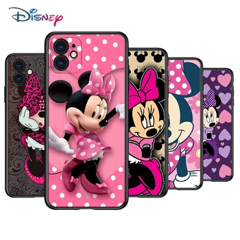 Disney Minnie Mouse din Silicon Negru Acoperă Pentru Apple IPhone 12 Mini 11 Pro XS MAX XR X 8 7 6S 6 Plus 5S Telefon Caz SE