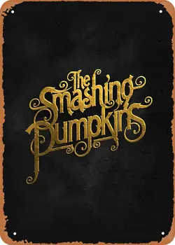 Am Vintage din Metal Semneze Smashing Pumpkins Bily Muzica Metal Logo-ul de 8 x 12 Cm Tin Semn pentru Casa de Bar Pub Garaj Decor Cadouri