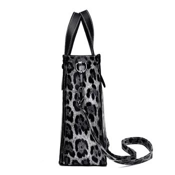 Femei Tote 2 buc Moda PU lanț de Metal din Piele Doamnelor Geantă de mână de Leopard Messenger Geanta de Umar Portofel Faimosul brand 2020