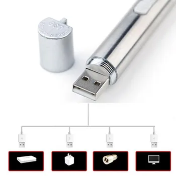 USB Reîncărcabilă Lanterna LED-uri Puternice Mini Lanterna LED-uri de Design de Lumină Agățat de Metal rezistent la apă Lanterna în aer liber Clip Cu Q2M7