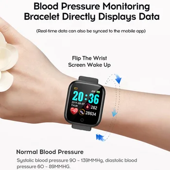 2 BUC Y68 Ceas Inteligent Cuplu Bluetooth Fitness Tracker Tensiunii Arteriale bratara Heart Rate Monitor Inteligent Ceas de mână rezistent la apă