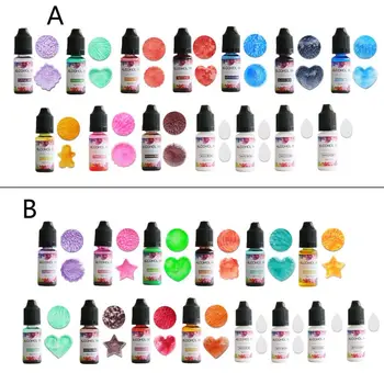 14Color 10ML Alcool Cerneală de Difuzie Rășină Pigment Kit Lichid Colorant Colorant Art DIY