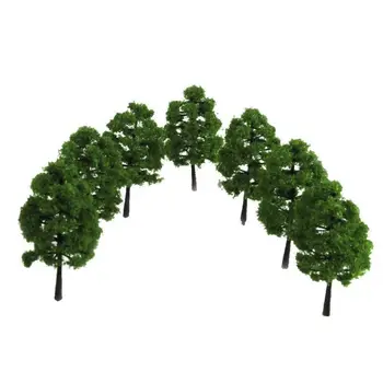 20buc Mini Creative Model de Tren Artificiale Copac in Miniatura Peisaj de cale Ferată Decor Clădire Peisaj Acces Jucării Pentru Copii