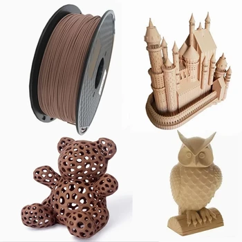 Lemn PLA Filament de 1.75 mm Imprimantă 3D Filamente Non-toxice 500g/250g/1kg Sublimare Consumabile Efect de Lemn Materiale de Imprimare 3D