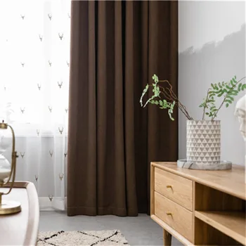 De înaltă Calitate 70%-90% Draperii pentru Living Nordic Modern Culoare Solidă Fereastra Draperii pentru Dormitor W-HM389*NT