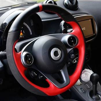 Interior auto cu Diametrul de 38CM DIY din Piele Volan Huse Auto Styling AccessoriesFor Inteligent 453 Fortwo Forfour