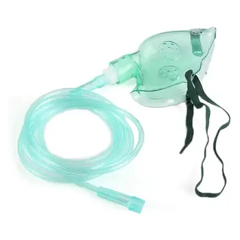 Adult Masca de Oxigen cu Tub Moale, Formă Anatomică,Green Shield Medicina Cupa Nebulizator Inhalator Conduit Masca de Oxigen cu 1,9 m Tub
