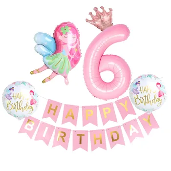 40inch Numărul de Balon Unghi Baloane Happy Birthday Banner Decor Petrecere de Aniversare Fericită Decorare Pentru Fete
