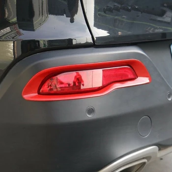 Mașină Roșie Lampă de Ceață Spate Rama Lampa de Ceață Spate Capac Decor Exterior Modificat Accesorii pentru Jeep Cherokee-2018