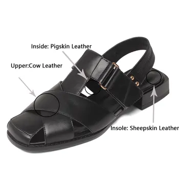 2021 Epocă Vechi Brand De Lux Nou Confortabil De Mers Pe Jos De Vara Pescar Gladiatorul Full Piele Femei Pantofi Sandale