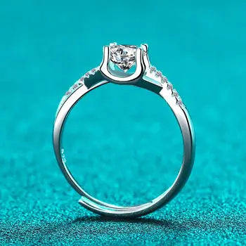 S925 Argint Inel Doamnelor 80 De Puncte Moissan Inel Cu Diamant De Patru Penis Inel De Nunta De Simulare Inele Cu Diamante Pentru Femei