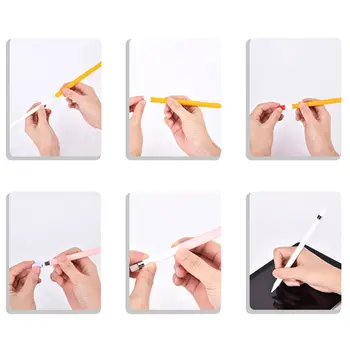 Stylus Capac de Silicon Caz Pen Pentru Apple Creion de Culoare de Potrivire Stylus Caz de Protecție Non-alunecare, Anti-toamna Capac Pen