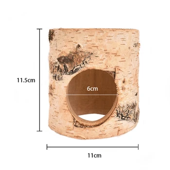 Mesteacan gaura mouse-ul natural din lemn masiv de animale tunel Hamster Ursul de Aur Copac Gaura Conductei de Jucarie Pic de Alpinism animale de Companie casa
