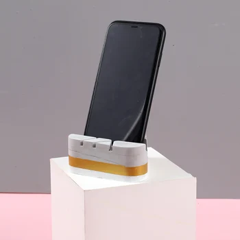 Rasina De Silicon Mucegai Beton Telefon Mobil Stand Mucegai Simplu Decor Birou De Ciment Argilă Face Forma