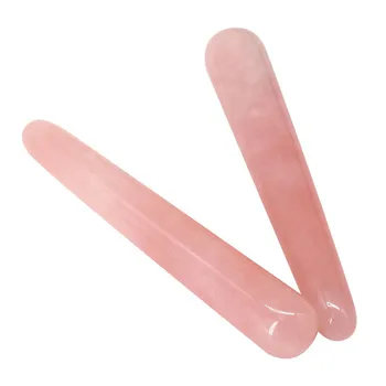 Naturale cristal roz bagheta sculptate de mână, masaj stick de vindecare de cristal tipul de piatră prețioasă yoni bagheta Masaj Reiki Stick Pentru Cadouri