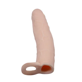 2 Dimensiunea Prezervative pentru Bărbați Reutilizabile Prezervativ Penis Extender Penis Sleeve Penis Extindere Erotic Intim Bunuri Produse pentru Adulți de Sex