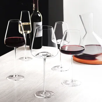 Opera de arta 500-600Ml de Colectare la Nivel de Manual Pahar de Vin Roșu Ultra-Subțire de Cristal Visiniu Bordeaux Pocalul de Artă Burtă Mare Degustare Cupa