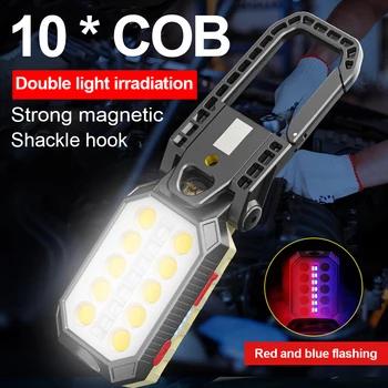 Puternic COB LED Reîncărcabilă lanterna lanterna de mare putere lanterne led-uri impermeabil felinar camping cu magnet lampa