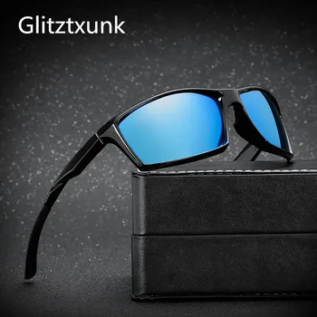 Glitztxunk Bărbați ochelari de Soare Polarizat 2019 Pătrat Sport Retro Ochelari de Soare pentru bărbați Negru de Conducere Ochelari Ochelari de Oculos Gafas