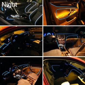 Universal cu LED 2M Auto Interior Decor Ambiental de Lumina Benzi Decorative Masina Atmosferă Lămpi Pentru Honda Crv 2 3 Civic Accord 6 8 Orașului