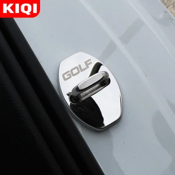 KIQI 4buc/Set din Oțel Inoxidabil, Masina de Blocare a Ușii de Protecție Capac Ornamental pentru Volkswagen VW Golf 7 7.5 MK7 MK7.5 2012-2020 Autocolante