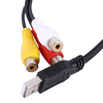 USB 2.0 HDTV TV Adaptor Video Converter Cabluri AV Cablu USB de sex Masculin La 3-RCA Feminin