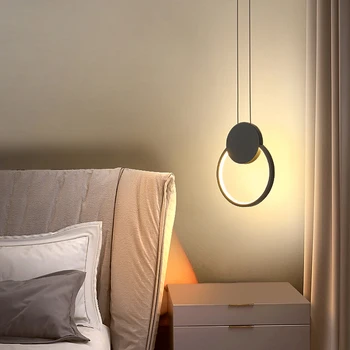 Modernă cu LED-uri lumini pandantiv minimalist restaurant /cafenea/camera de zi/noptiera pandantiv lampă de perete de fundal linie lungă atârna lampa