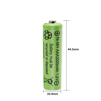AAA 3000mAh 3A 1.2 V Ni-MH galben baterie reîncărcabilă de celule pentru MP3 Jucarii RC lanterna led-uri lanterna